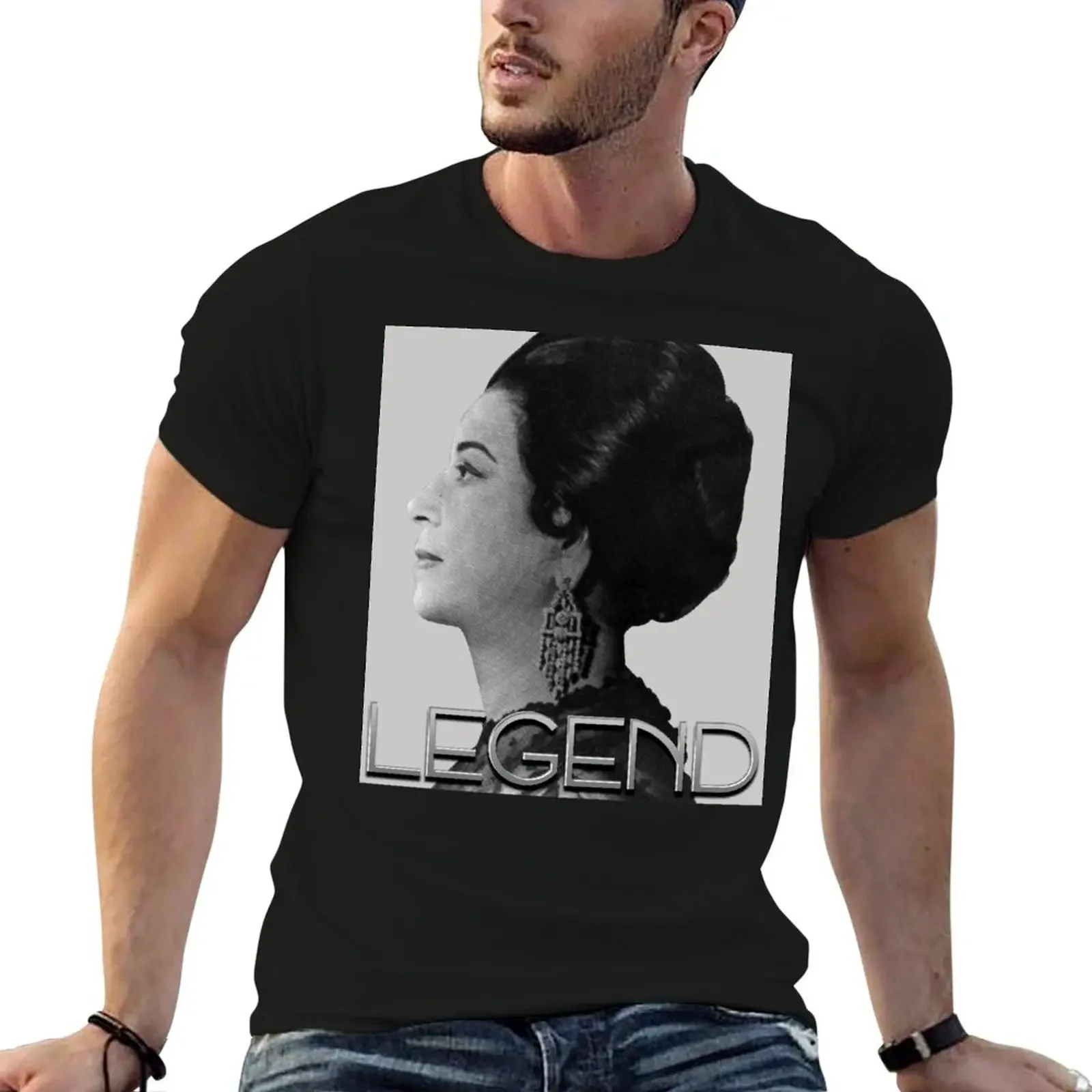 Футболка Umm Kulthum уличная одежда больших размеров в стиле хиппи простые черные