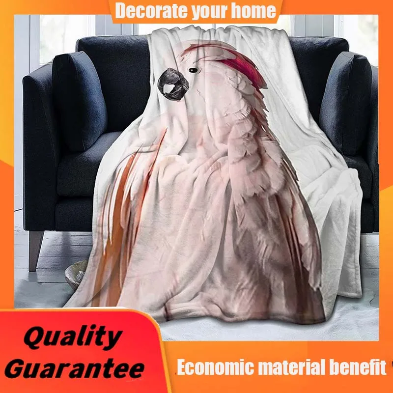 

Parrot Brid Pink Blankets Flannel Print Portable Soft Throw Blankets for Bedding Outdoor Bedspreads throw blanket for sofa