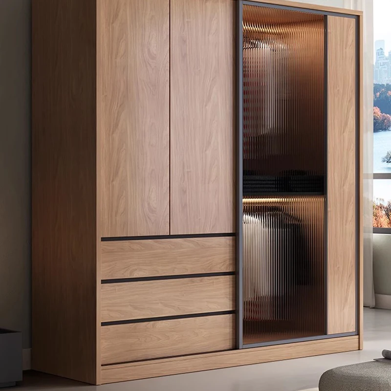 Вертикальный шкаф для общежития деревянный Органайзер спальни в скандинавском