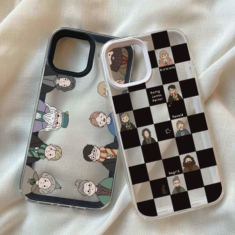 

Kawaii Cartoon Harries Suitable for Iphone Apple 13pro 3-in-1 Phone Case Potters Series Cute Durable Phone Protection Case