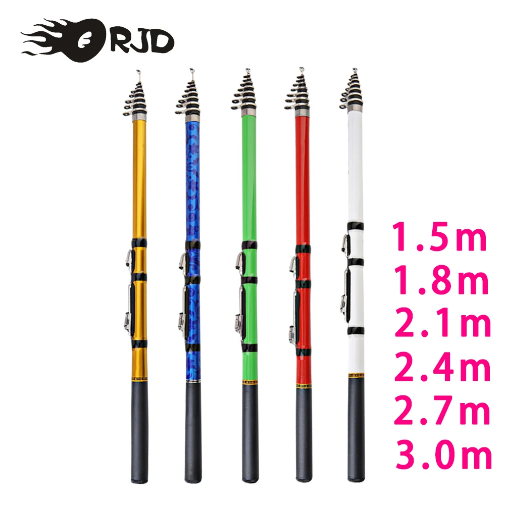

ORJD Telescopic Rock Fishing Rod Spinning 3M 2.7M 2.4M 2.1M 1.8M Mini Portabel Travel Fishing Rod Saltwater Rock Fishing Rod