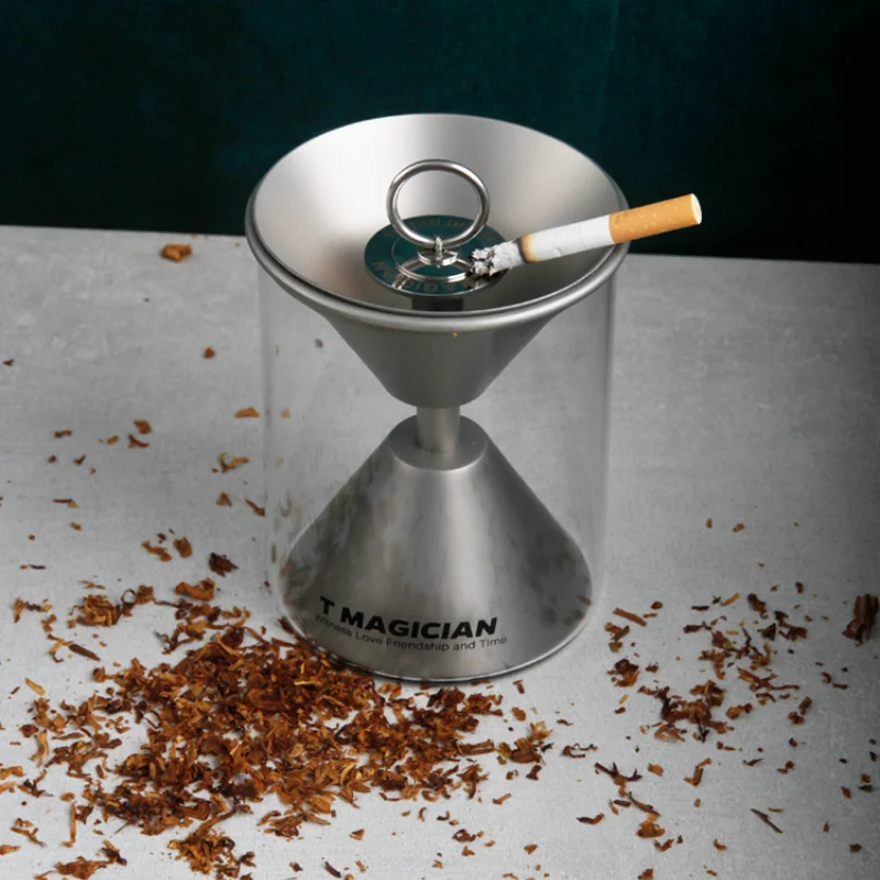 

2022 Ashtray Creative Home Living Room Trend with Cover Anti-fly Ash Cute Girl Funnel Light Luxury High-grade Anti-smoke Smell