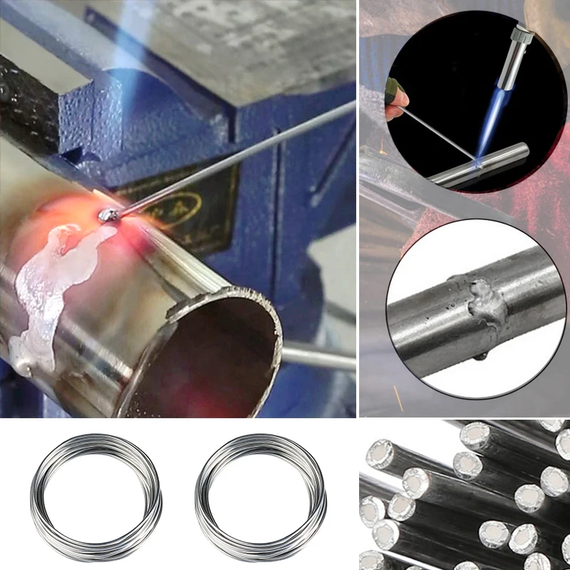 

2.00mm*1/3/5m Copper aluminum weld flux cored wire Low Temperature Aluminium Welding Rod Tool Universal Copper Aluminum