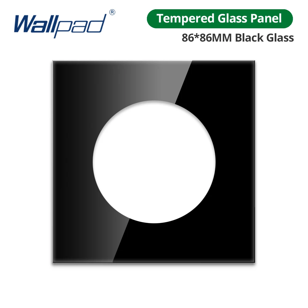 

Wallpad черная стеклянная настенная розетка с USB портом