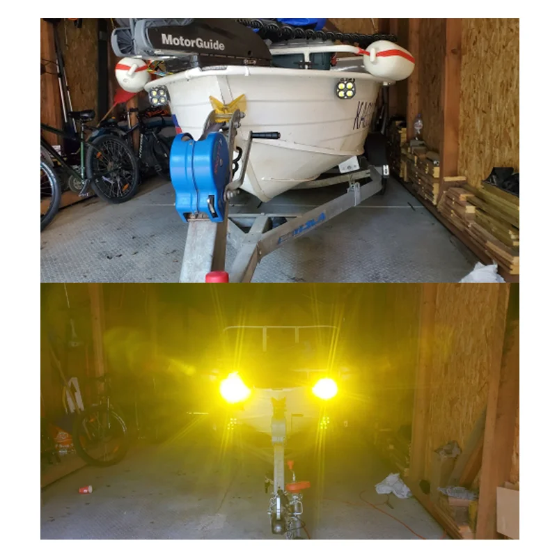 Светодиодная фара рабочего освещения с объективом 8D 3 дюйма янтарная