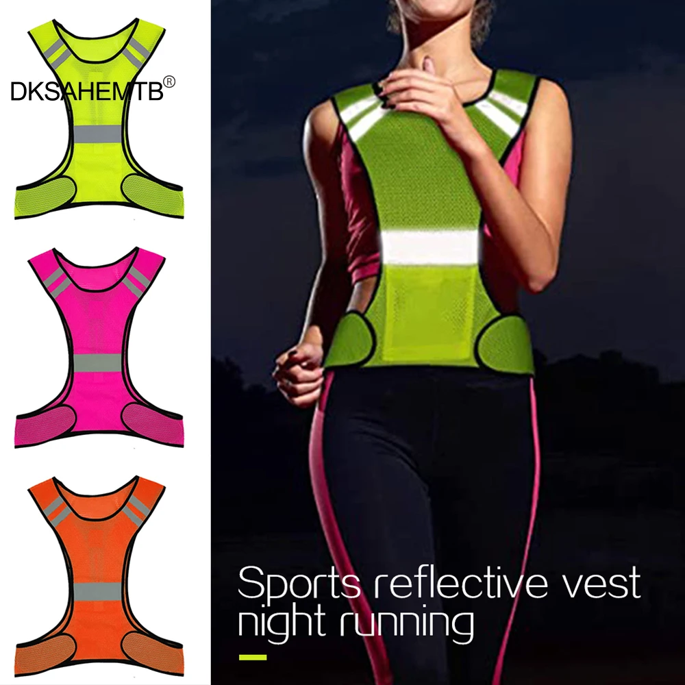 

Highlight Reflective Straps Night Work Security Running Cycling Safety Reflective Vest High Visibility Reflective Safety Jacket