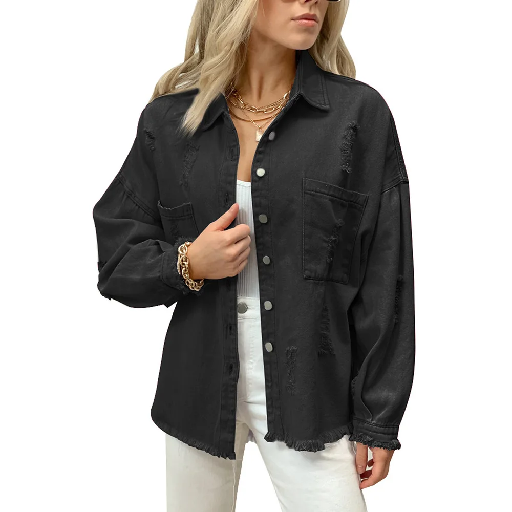 

2022 Fall Women's New White Red Pink Green Black Jacket Single Breasted Loose Street Fashion High Quality Jacket