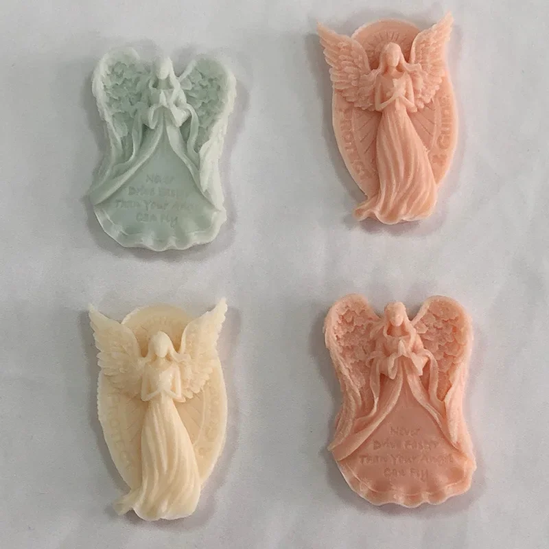 DIY Крыло Ангел Свеча Силиконовая Форма Молись Женщины Статуя Тела Мыло Смола Гипс