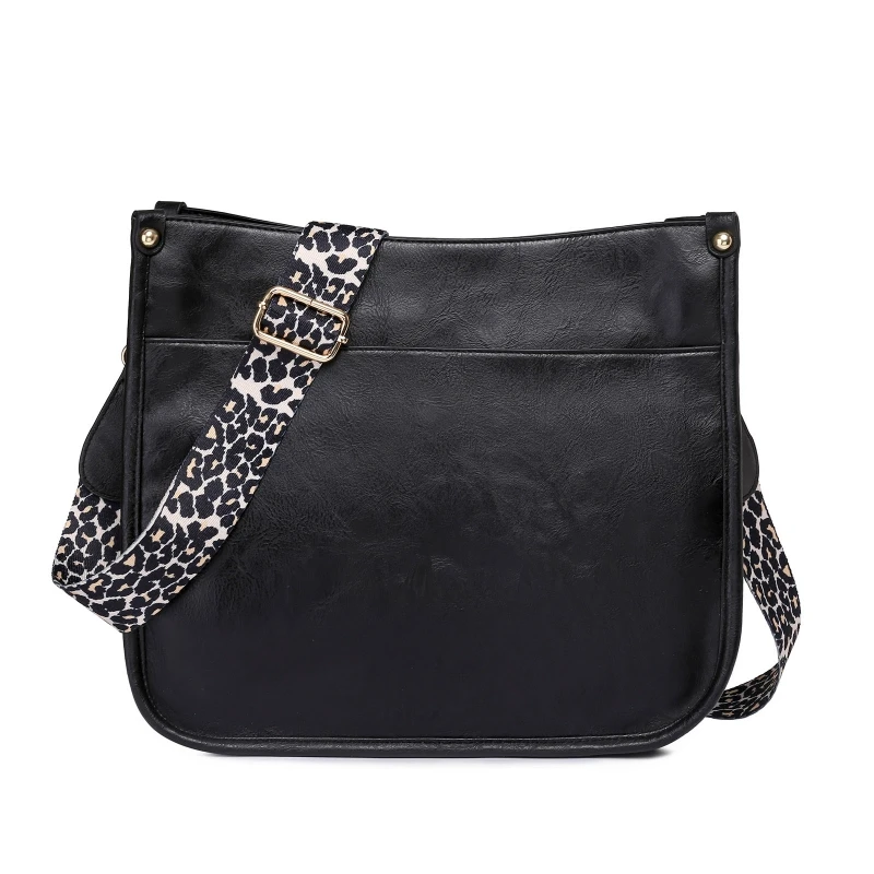 

Crossbody Bags for Women PU Leather Handbag with Adjustable Leopard Guitar Strap