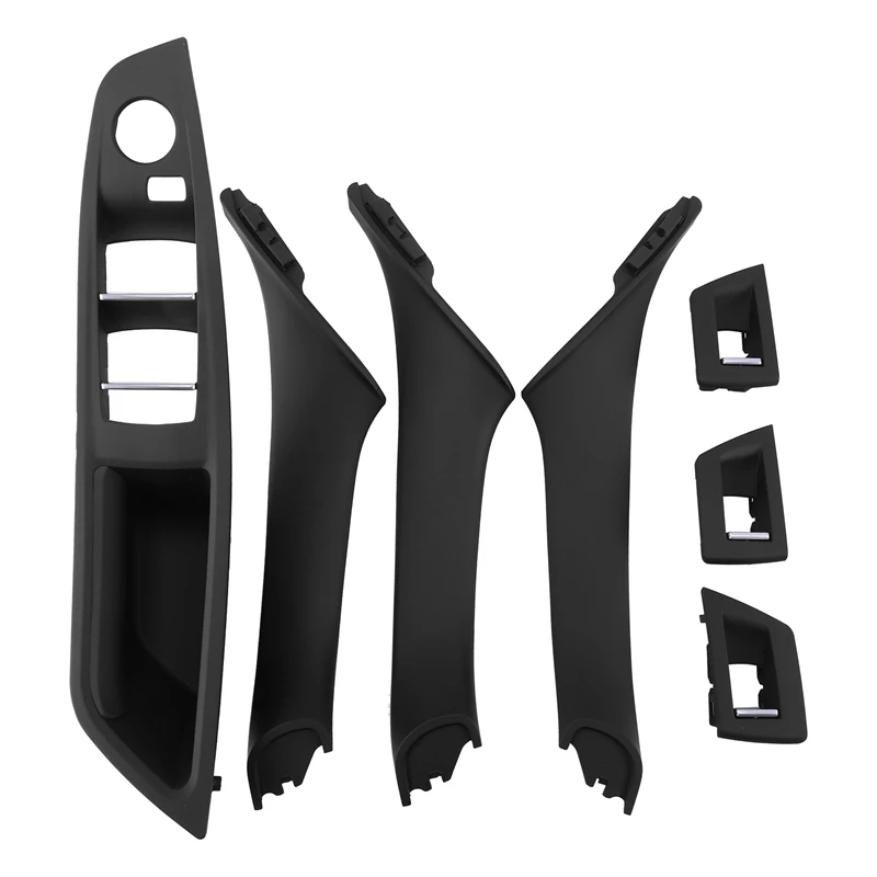 

7Pcs Car Driver Seat Front Right Armrest Interior Door Handle Pull 1Hole For-BMW F10 10-17 RHD Auto Interior
