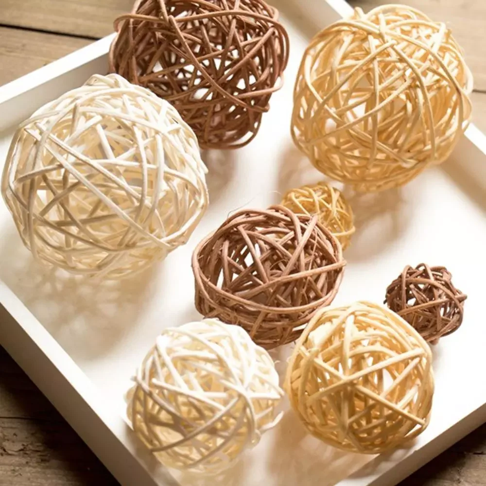 

Photo Studio Artificial Rattan Ball Straw Ball Photograph Background Decoration for Home Christmas Decoration Photo Props