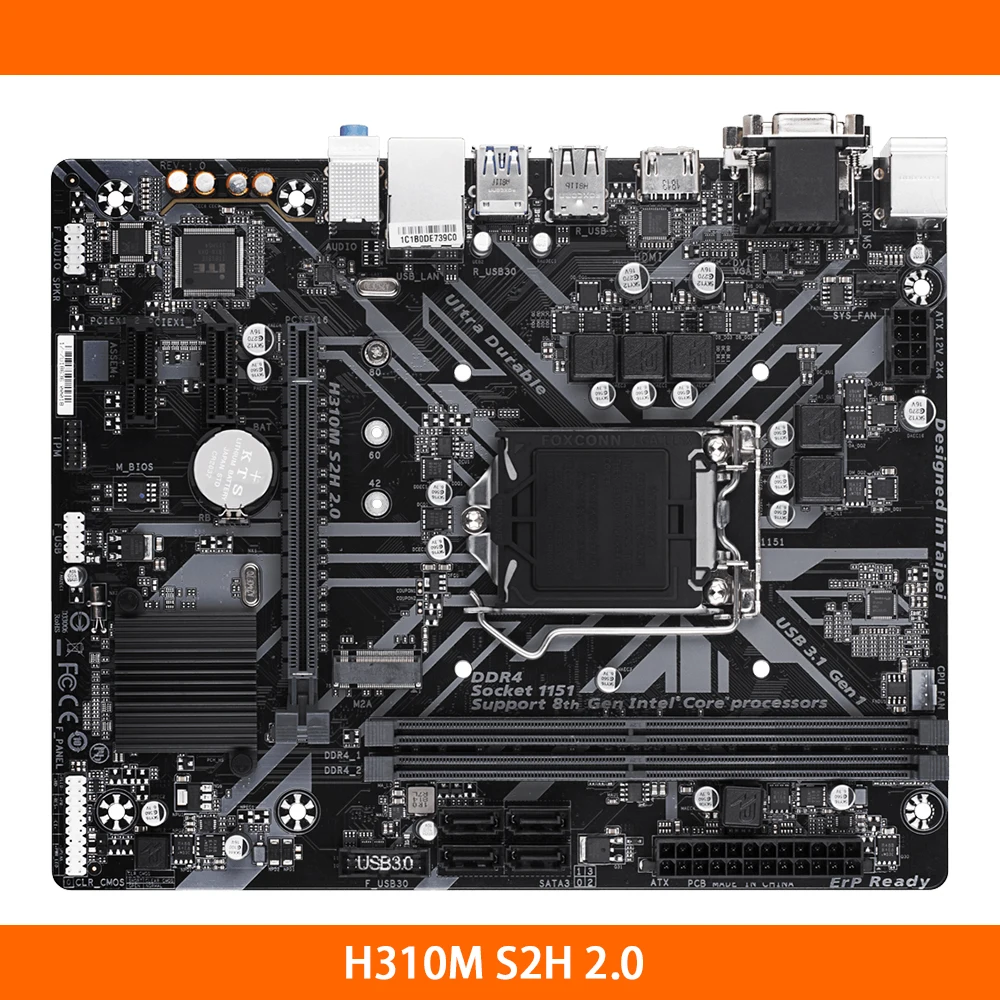 

Для Gigabyte H310M S2H 2,0 H310 LGA1151 2 * DDR4 Слоты DIMM 32 Гб 4 * SATA 3,0 порта Micro ATX настольная материнская плата высокого качества