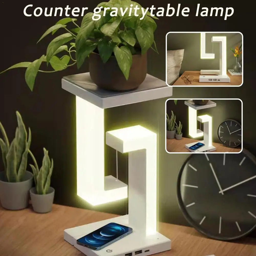 

Anti-Gravity Desk Lamp LED Lamp Smartphone Wireless Charging Suspension Table Lamp USB Bedroom Sleep Light Reading Light
