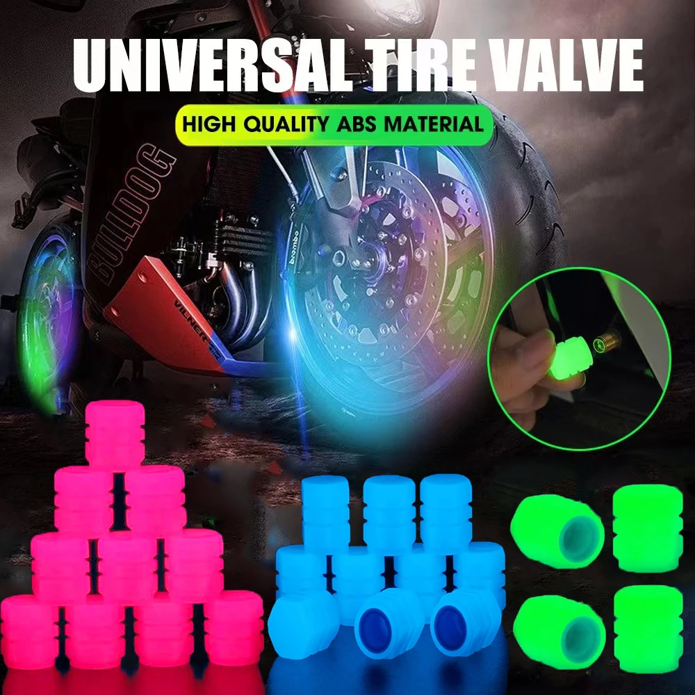 

Luminous Tire Valve Cap Car Motorcycle Bike Wheel Hub Glowing Valve Cover Red Pink Tire Decoration Auto Styling Tyre Accessories