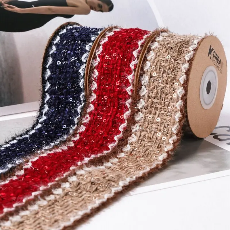 

Лента с блестками для рукоделия, шерстяное, кружевное, 9 ярдов, 25 мм, 40 мм, для рукоделия, с бантом, для одежды, обуви, шляп