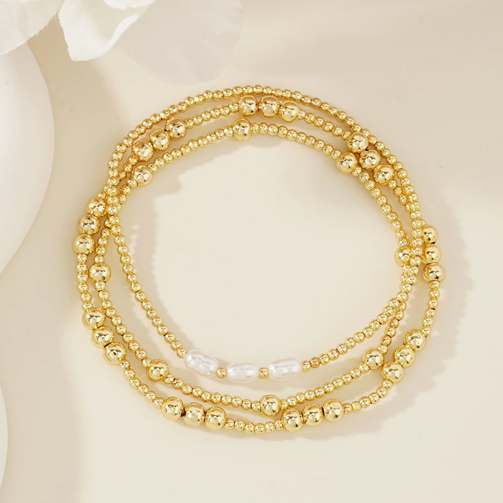 3 шт./набор медные бусины и браслеты для девочек