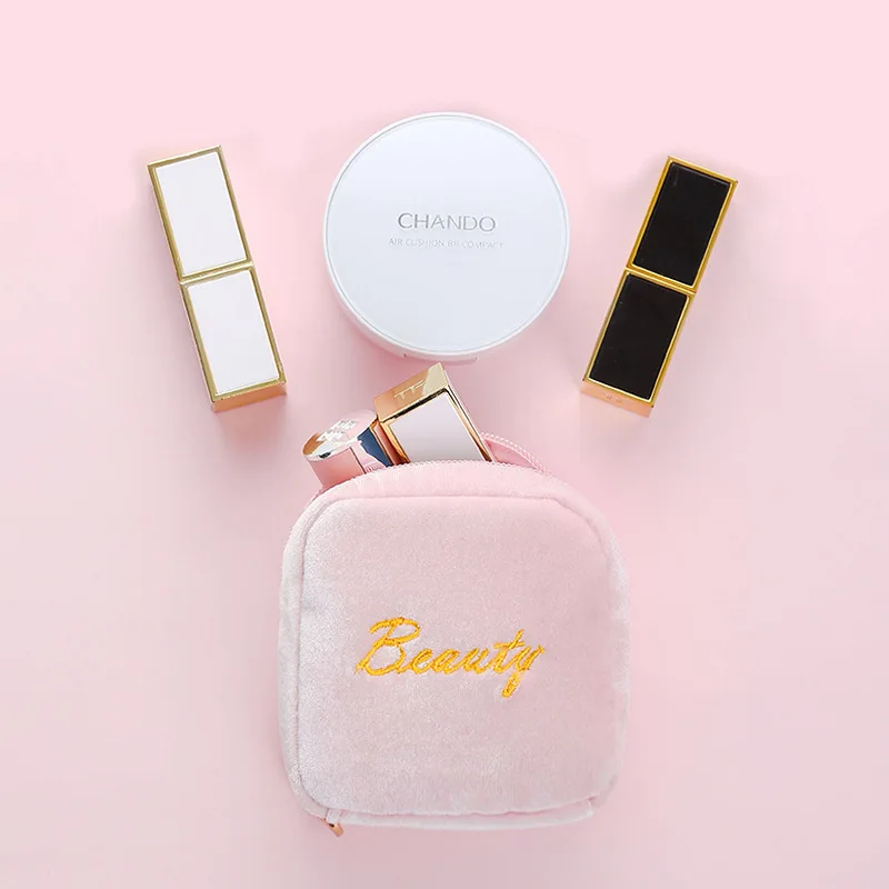 

1PC Ladies Lipstick Bag Mini Cute Small Storage Container Plush Fashion Women Coin Purse Card Holder Key Case .