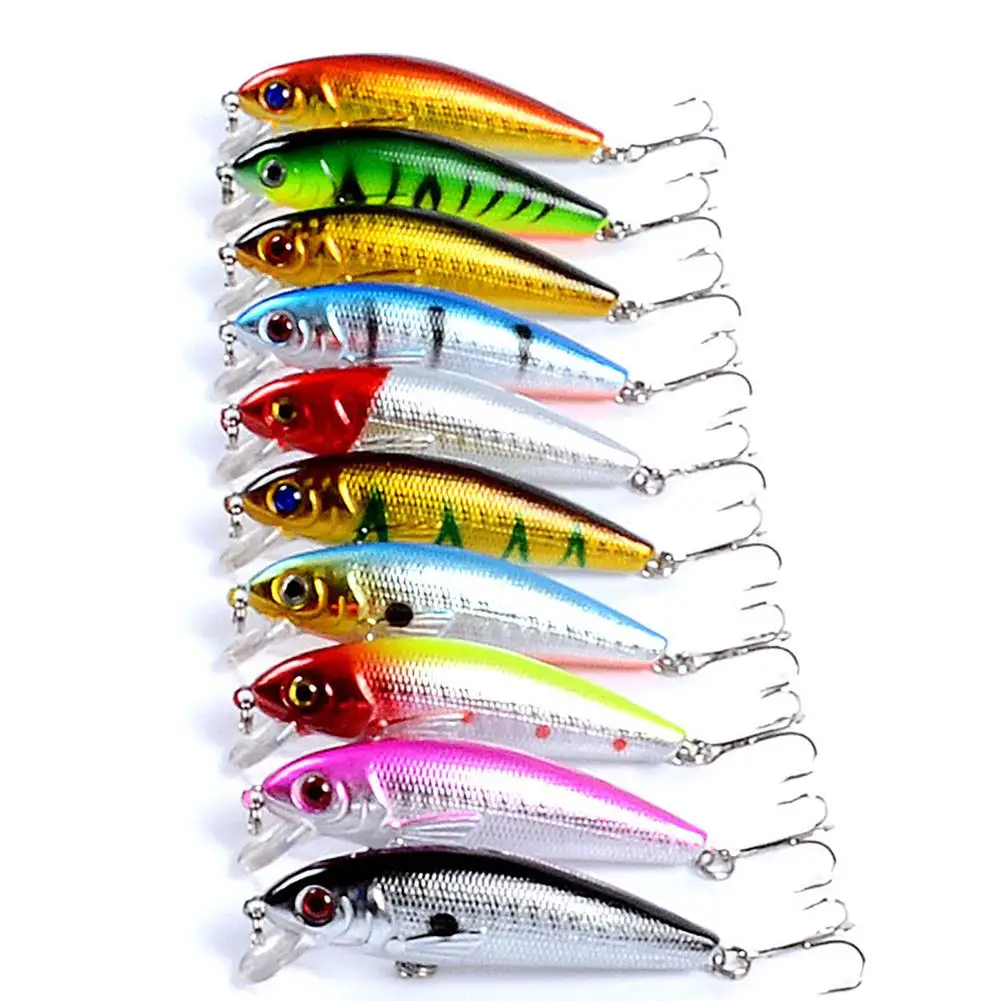 

1pc Minnow Fishing Lure Vib 7.2cm 8.7g 3d Eyes Bionic Hard Bait Artificial Fishing Accessories For Freshwater Seawater