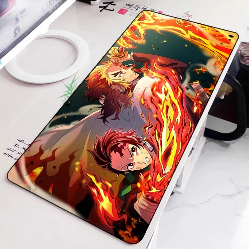 Gaming Mouse Pad Xxl Cheap Demon Slayer Pc Accessories Deskmat Desk Protector Large Mousepad Gamer Keyboard Mat Anime Mause Pads