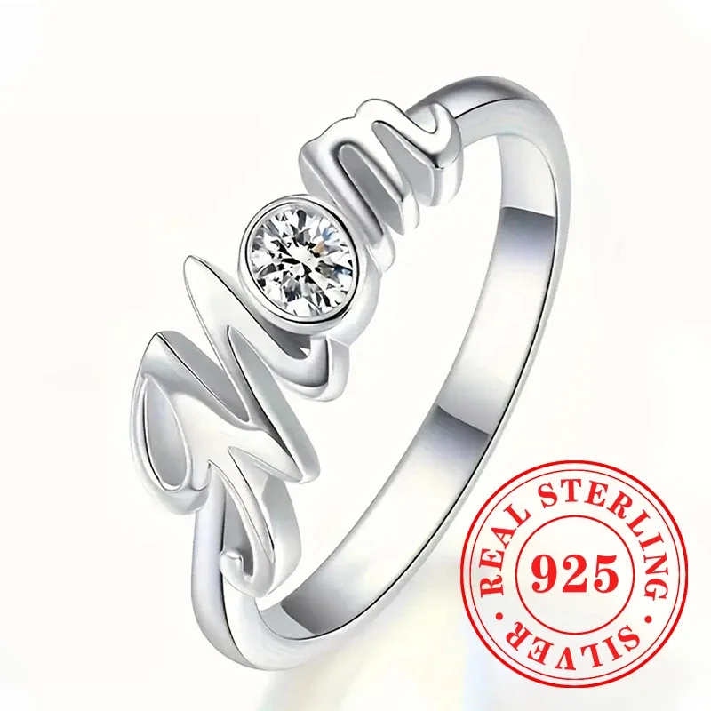 Huitan модные кольца из стерлингового серебра 925 пробы для мамы необычный подарок