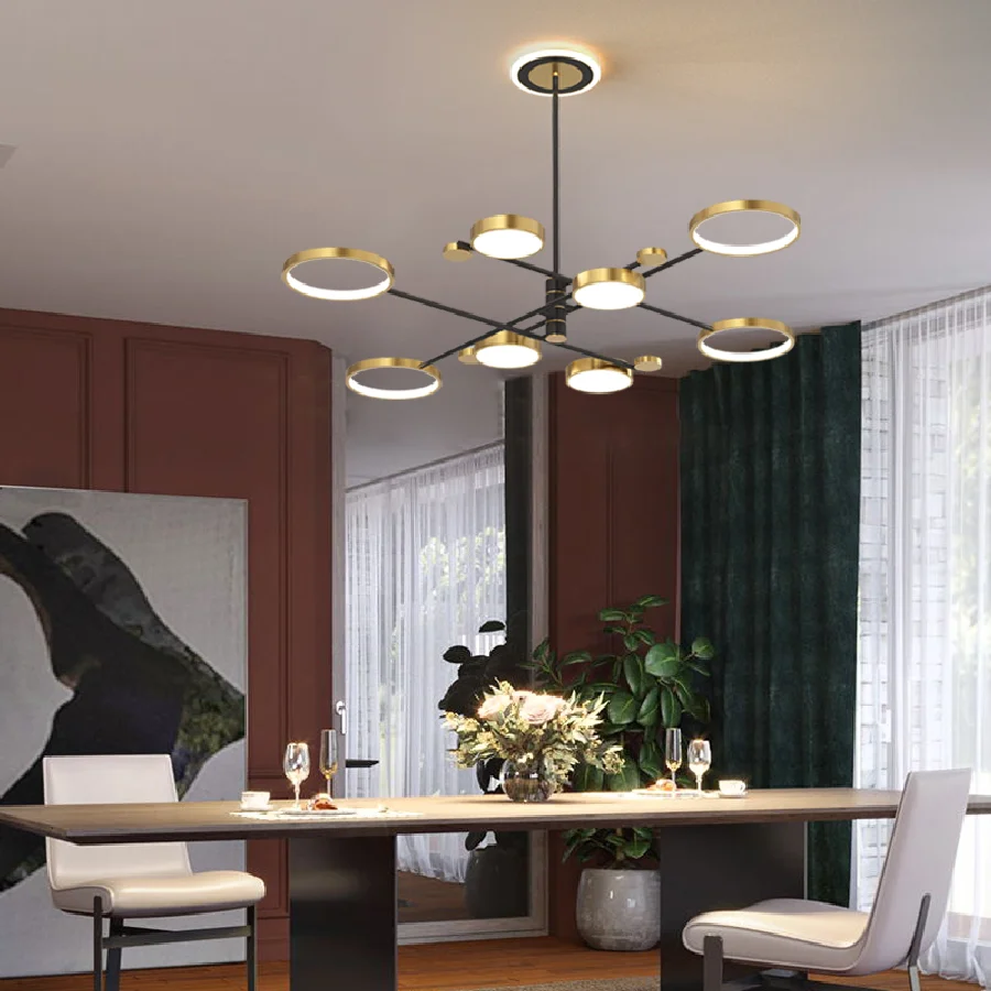 

Простая декоративная люстра для гостиной двойного назначения