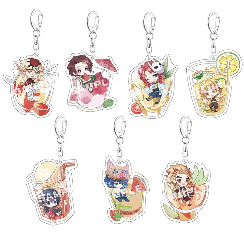 

Demon Slayer Anime Figurine Kawaii Keychain Pendant Brooch Kamado Tanjirou Nezuko Agatsuma Zenitsu Boy Girl Gift
