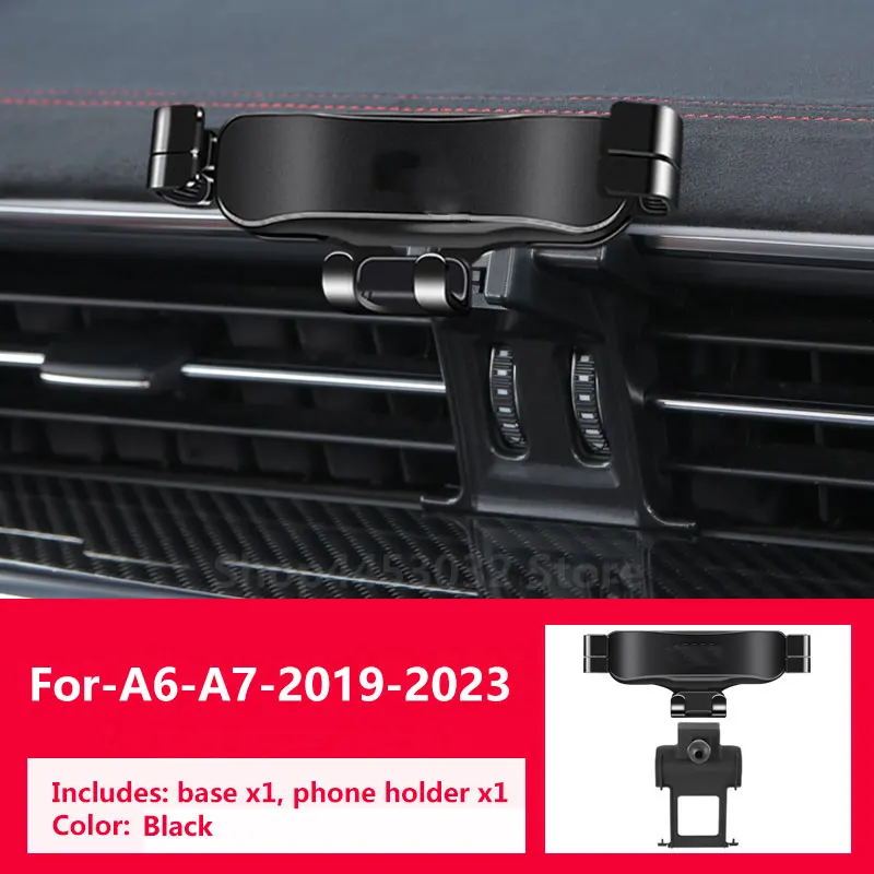 

Car Phone Holder For Audi A6 A7 2012 - 2022 Gravity Navigation Special Bracket Rotatable Support Clamping Accessories
