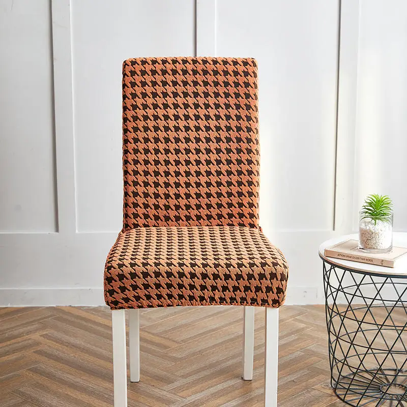 

1/2/4/6 PCS Elastic Thick Chair Cover Houndstooth Universal Non-slip Stretch Chair Slipcovers for Dining Room Hotel Seat Cover