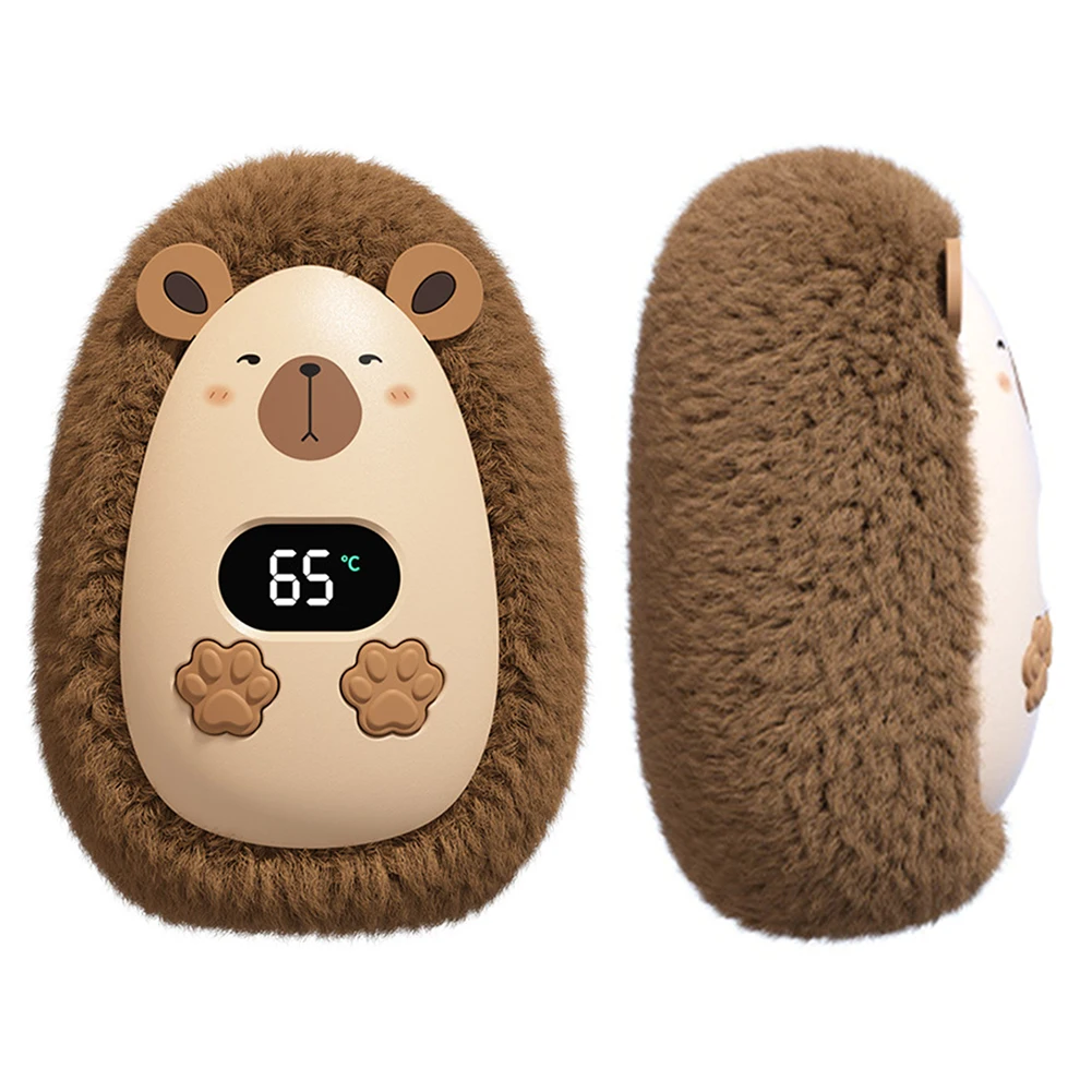 Плюшевая грелка для рук электрическая цифровой дисплей мини-грелка портативный