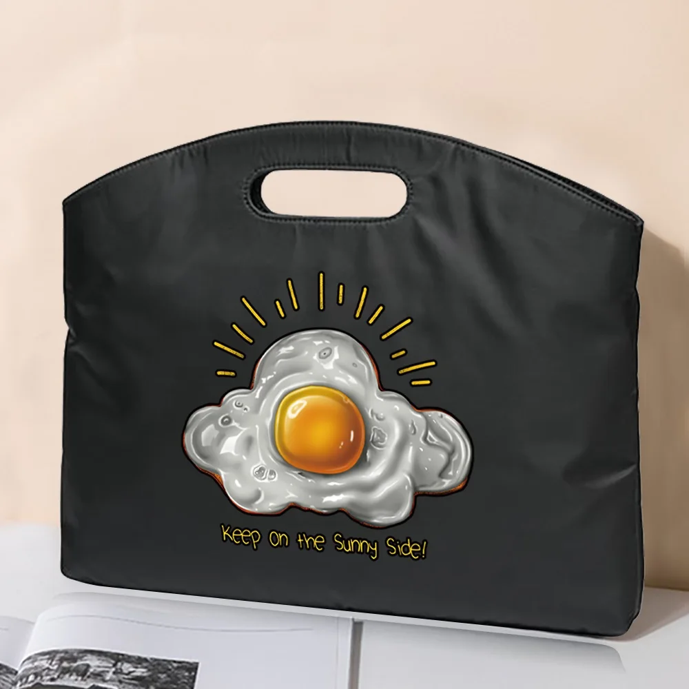 Briefcase Portable Document Bag Office Tote Bag Large Capacity Japan Series Patterns Business Handbag Meeting Information Bag