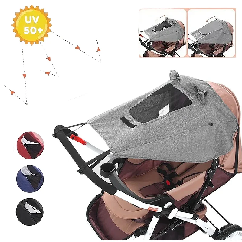Baby Stroller Sun Cover Sun Shade, Awning Sun Protection Canopy Pushchair Buggy Hood Cover, Pram Sun-proof Rain Cover UV Proof Baby Stroller Sun Cover Sun Shade, Awning Sun Protection Canopy Pushchair Buggy Hood Cover, Pram Sun-proof Rain Cover UV Proof