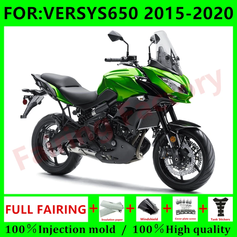 

New ABS Motorcycle Fairings Kit For VERSYS 650 VERSYS650 KLE650 KLE 650 2015 2016 2017 2018 2019 2020 fairing set green black