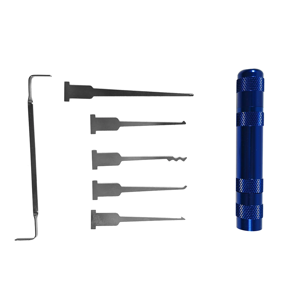 

7-компонентный слесарный инструмент из нержавеющей стали с набором светодиодных двойных светильников для слесарных принадлежностей