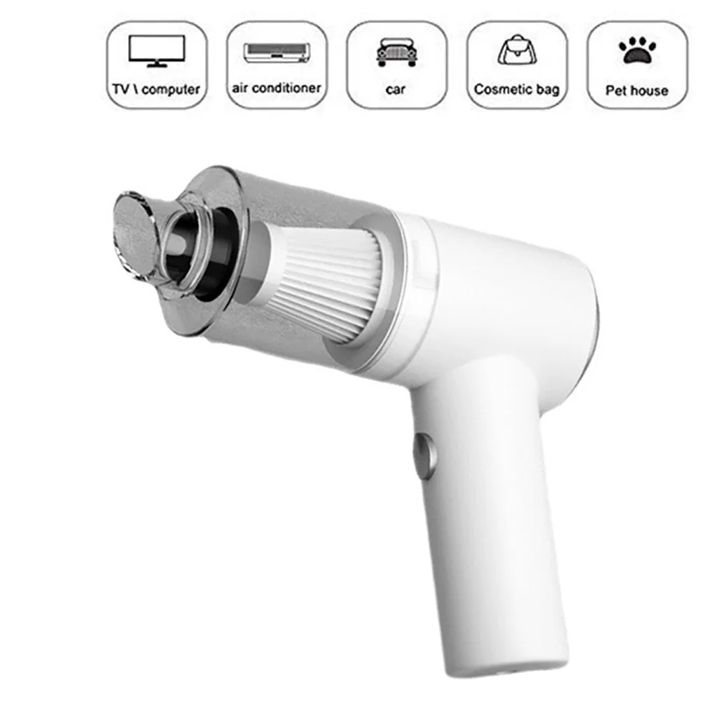 

120W Vacuum Cleaner Powerful Suction 6000rpm Handheld Vacuum Cleaner Multifunctional Handheld Car Vacuum Cleaner for Home Office