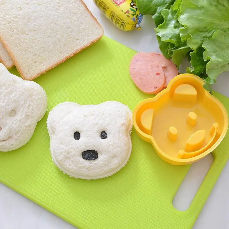 

Little Bear Shape Sandwich Mold Bread Embossed Device Cake Mold Maker DIY Mold