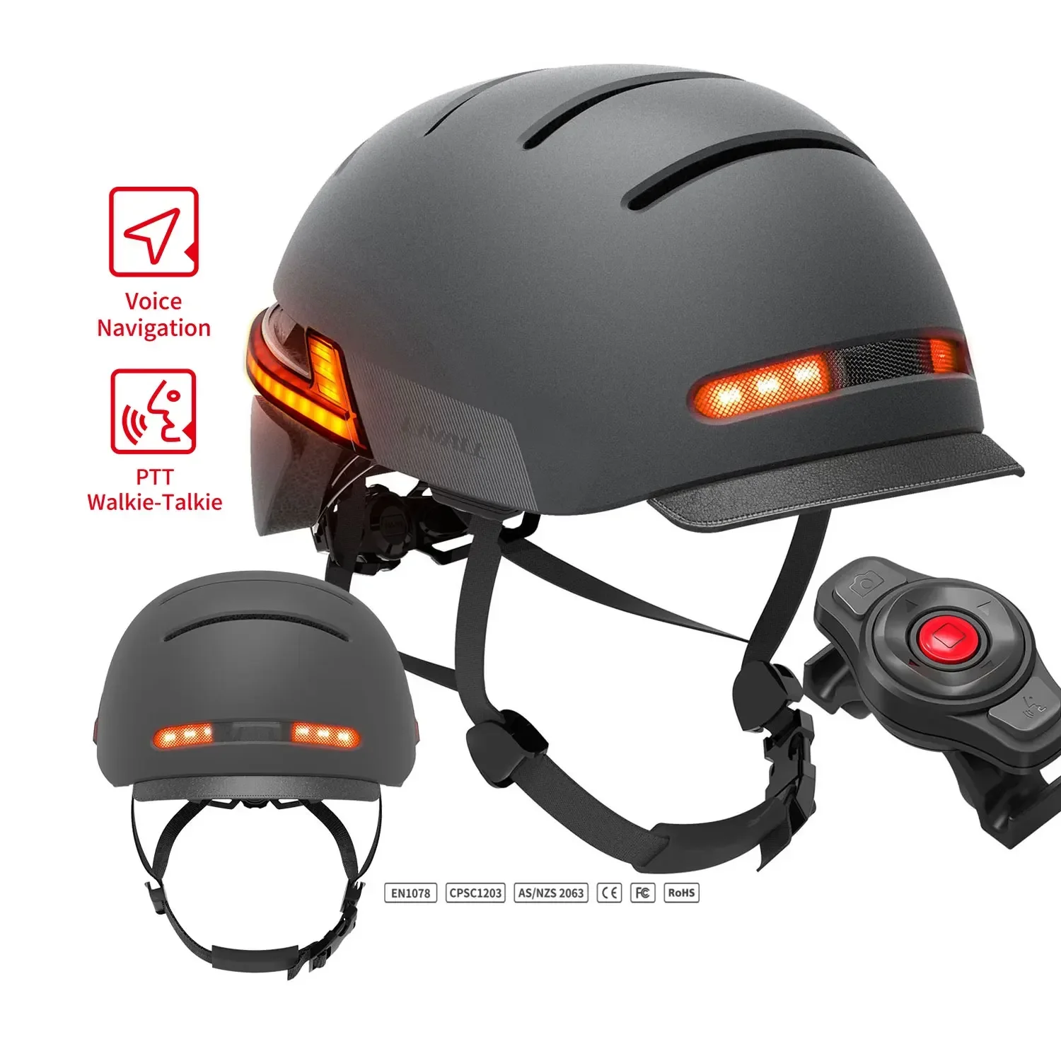 Спортивный и уличный велосипедный шлем Livall умный с GPS-навигацией синим зубом