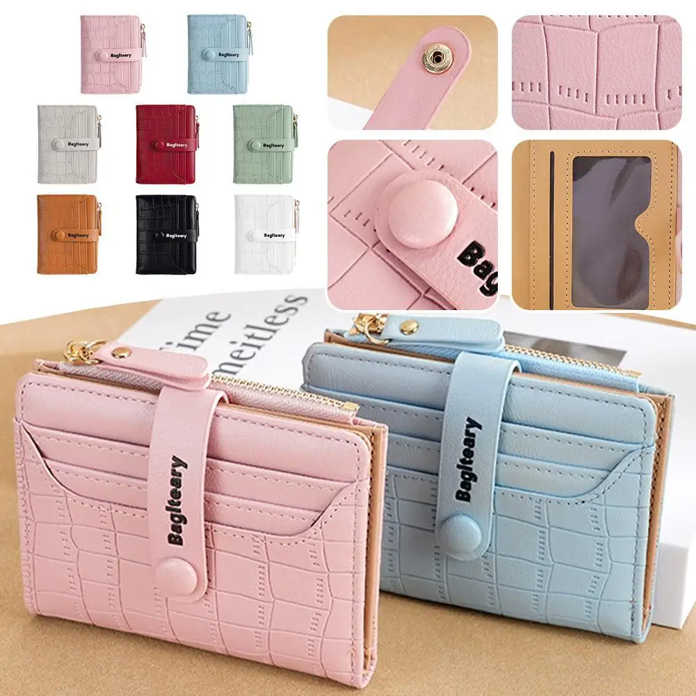 

Women's Short Wallet Card Folder Ins Simple Short Multi-functional Money Clip Mall Coin Purse Card Holder