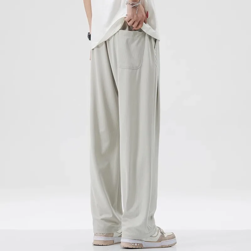 Брюки мужские из вискозы тонкие повседневные свободные спортивные штаны