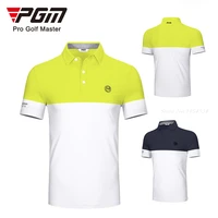 ultra breathable pgm golf apparel summer short sleeve t shirt sports wear quick drying men jersey digital printing mesh clothing