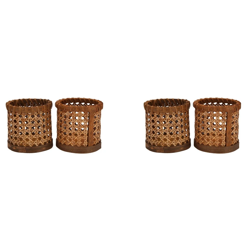 

AFBC Rattan Chopsticks Storage Handmade, Spoon Organizer, Holder Pen Pencils Organization, Vase Support (4 PCS)