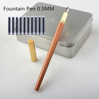 remastered classic wood fountain pen 0 5mm fine nib calligraphy pens stationery office school supplies writing brush