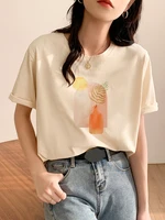 printed tshirts for ladies cotton summer tops short sleeve women t shirt korean fashion clothes t shirts vetement femme 2022 new