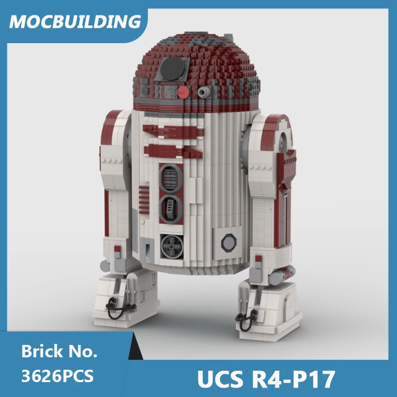

Строительные блоки MOC, модель UCS R4-P17, женственный робот астромехах, космические войны, Коллекционная серия Ultimate, сборные кирпичи, детские игр...