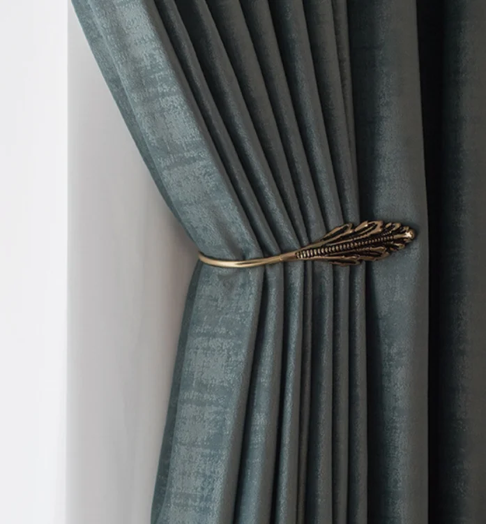 

Light Luxury Gray Flannel Blackout Curtains for Bedroom Living Room Curtains Luxury Home Decor Color Curtains Bronzing Velvet