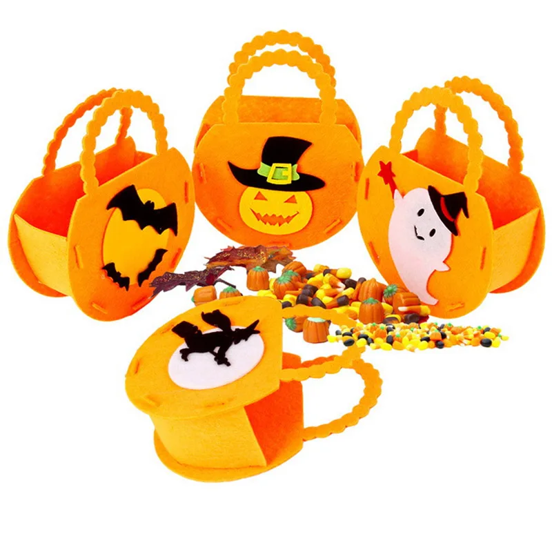 

10/30Pcs Halloween Tote Bag Children Gift Candy Bag Nonwoven Pumpkin Bat Bag Party Decoration Scene Arrangement Props Supplies