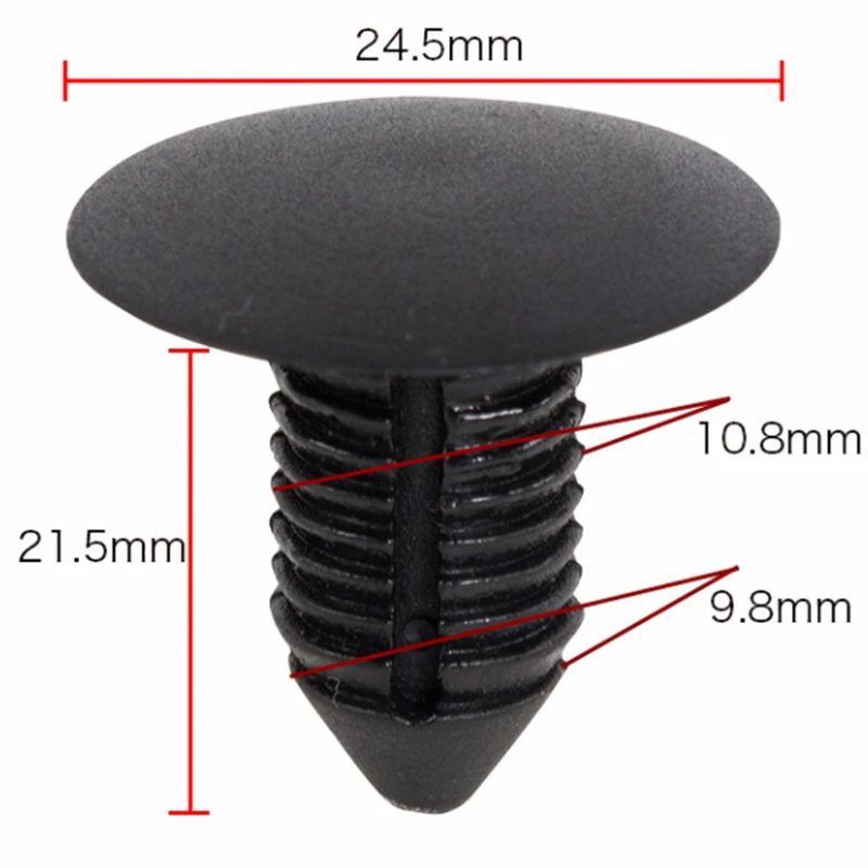 

20 шт. для отверстия 10 мм, универсальный автомобильный зажим для крыла, зажим для бампера, пластиковые винты, крепеж, авто крыша, задняя дверь, подкладка, заклепка JY16