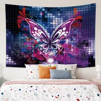 colorful butterflies gorgeous mandala philosophy art tapestry bohemian decorative tapestry hippie aesthetic room decor customize
