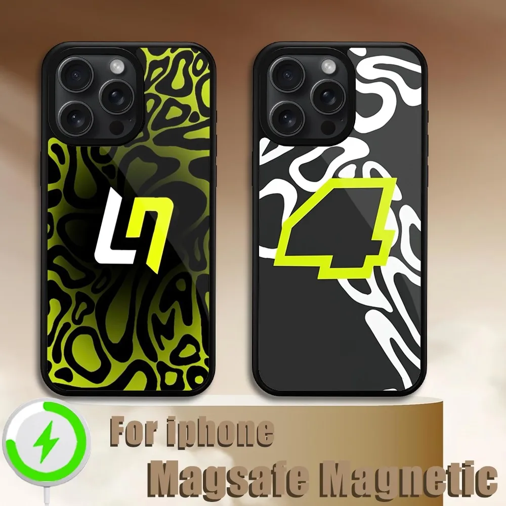 Чехол MINISO Racer L-Лэндо N-Норрис формула для телефона iPhone 11 12 13 14 15 Plus Pro Max Magsafe