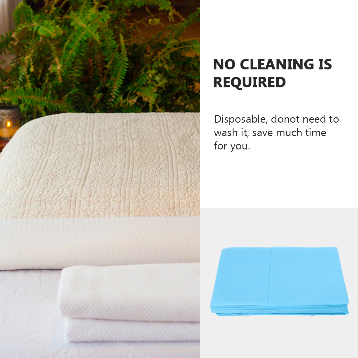 10PCS Disposable Bedsheets SPA Massage Salon Nonwoven Bed Cover Sheets (White)