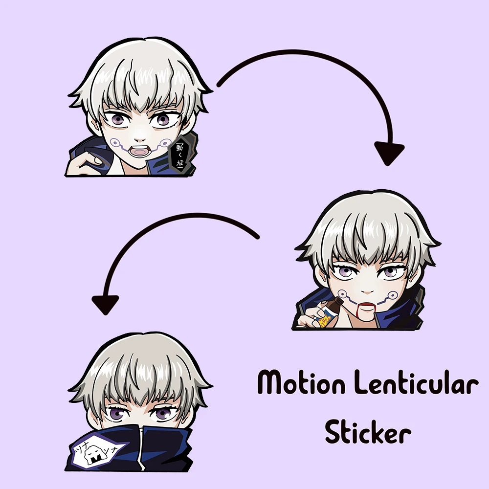 

Toge Inumaki Sticker Jujutsu Kaisen Motion Sticker Anime Car Sticker Waterproof Decals for Cars,Laptop, Refrigerator, Etc